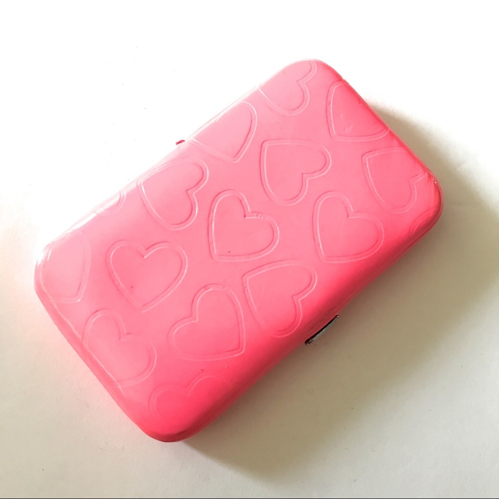 Neon Pink Business Card Holder - EUC
